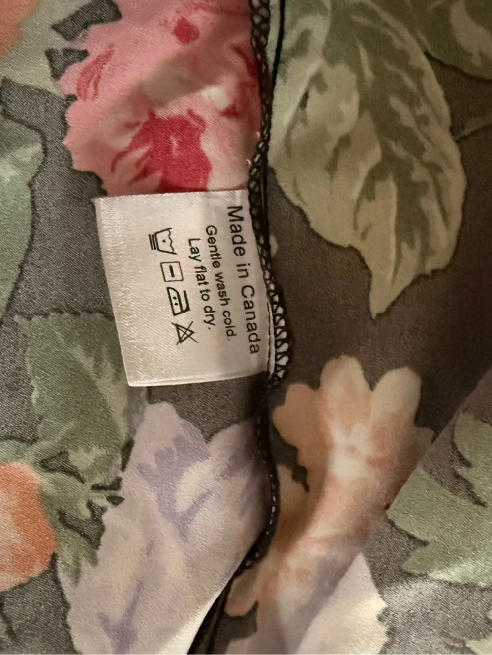 Park&Fifth Black Floral Slip Midi Dress with Pink & Lavender Blooms - Picture 13 of 13